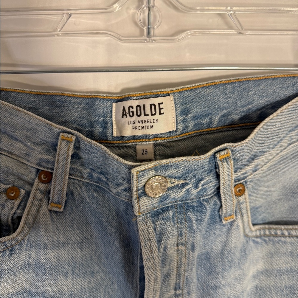 Agolde Riley High Rise Straight Crop in Shatter, size 29. - Picture 5 of 7